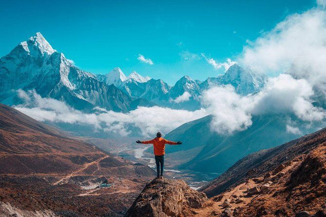 Everest Base Camp Trek 15 Days - Rhododendron forests, pine trees, and the Khumbu Icefall backdrop