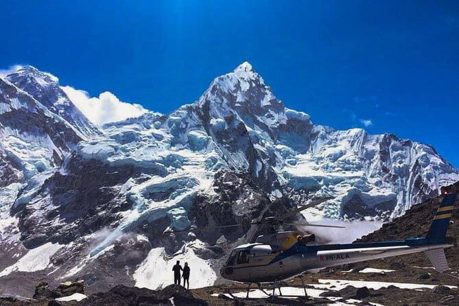 Everest Panorama Helicopter Tour - Overflying Kalapatther toward Everest Base Camp views
