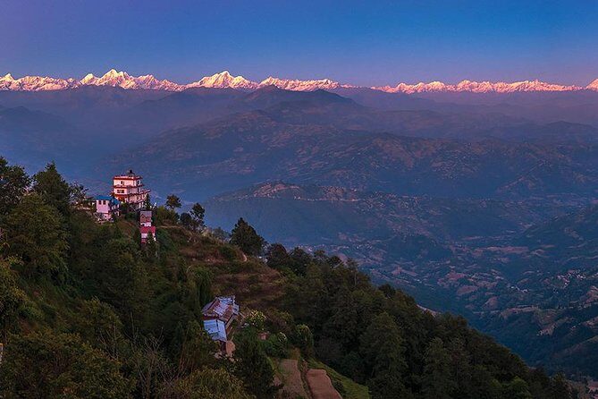Mt Everest view from Nagarkot -hiking to Changu UNESCO site - The Nagarkot-to-Changu Narayan Hike: Mostly Downhill Village Walking