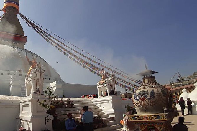 Visit Swayambhunath and Bauddhanath Stupa with Guide - Stop 1: Swayambhunath Stupa on the hilltop
